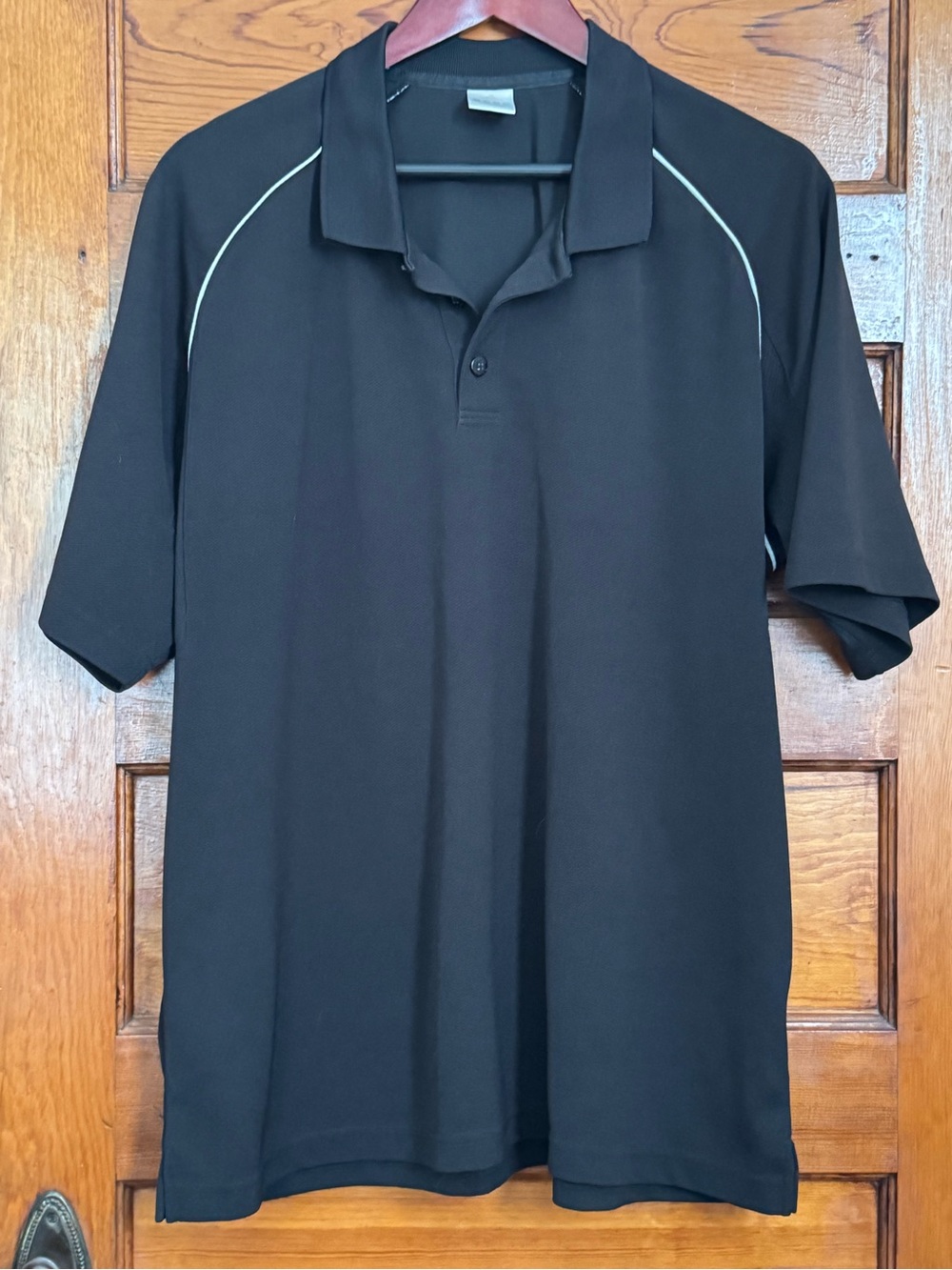 Adidas Black Men's Polo Shirt with Contrast Piping Size XL